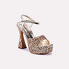 cara gold high heel sandals