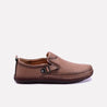 carlington mens casual brown slip on shoes