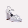 casey silver high heel sandals