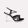 celestia women black sheen bridal sandals