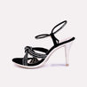 celestia black sheen bridal sandals for women