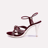 celestia maroon sheen bridal sandals for women