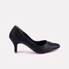 celestina womens black casual heel pumps