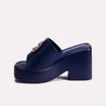 chloe blue chunky slippers for women