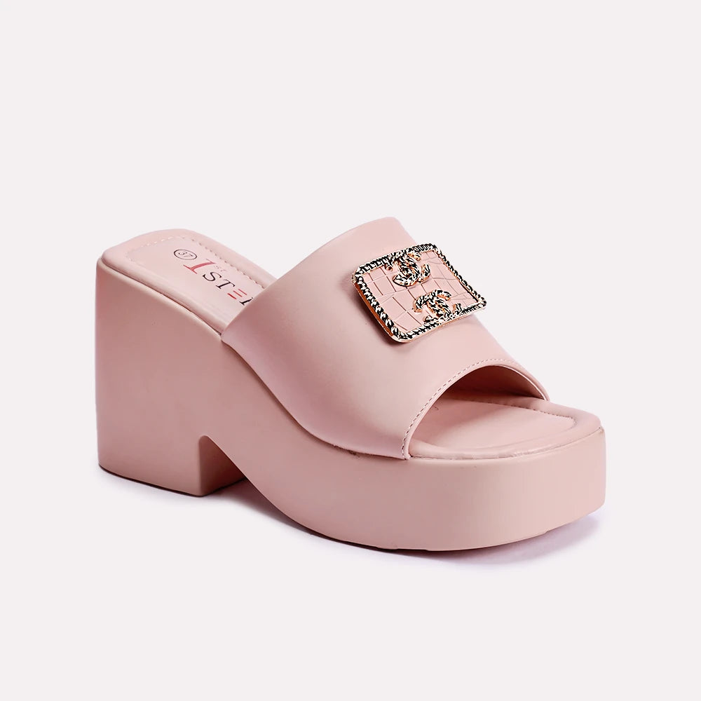 chloe pink chunky slippers