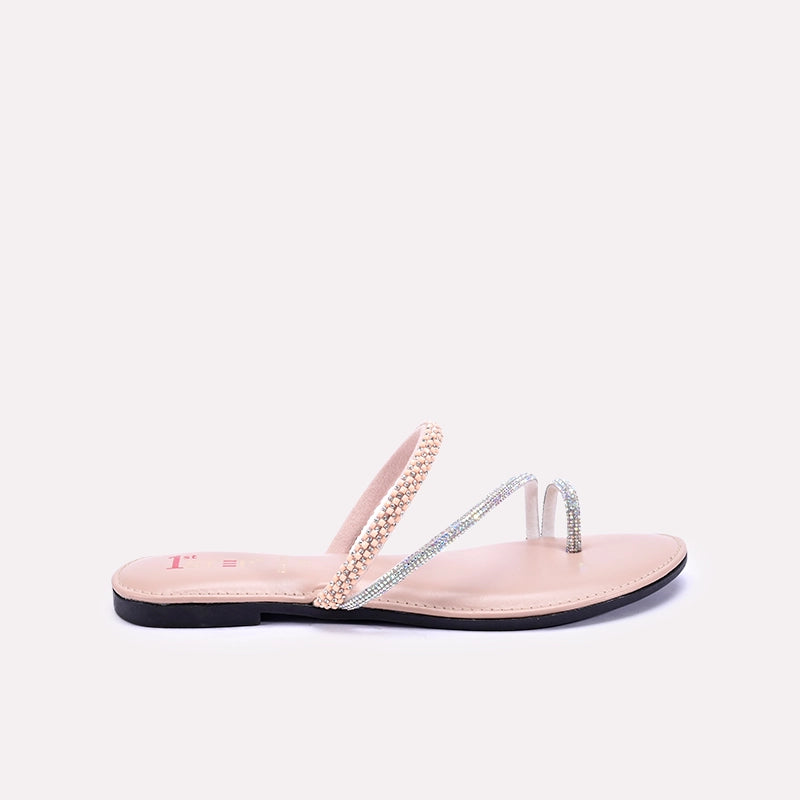 claremont womens peach fancy slippers