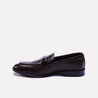 clarence horsebit maroon crocodile formal loafers for mens