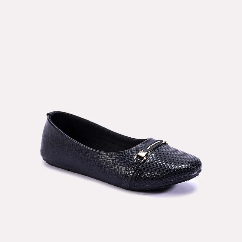 clementina black casual pumps