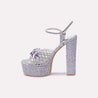 clementine silver high heel sandals for women