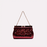 cora maroon clutch front