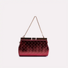 cora maroon clutch back