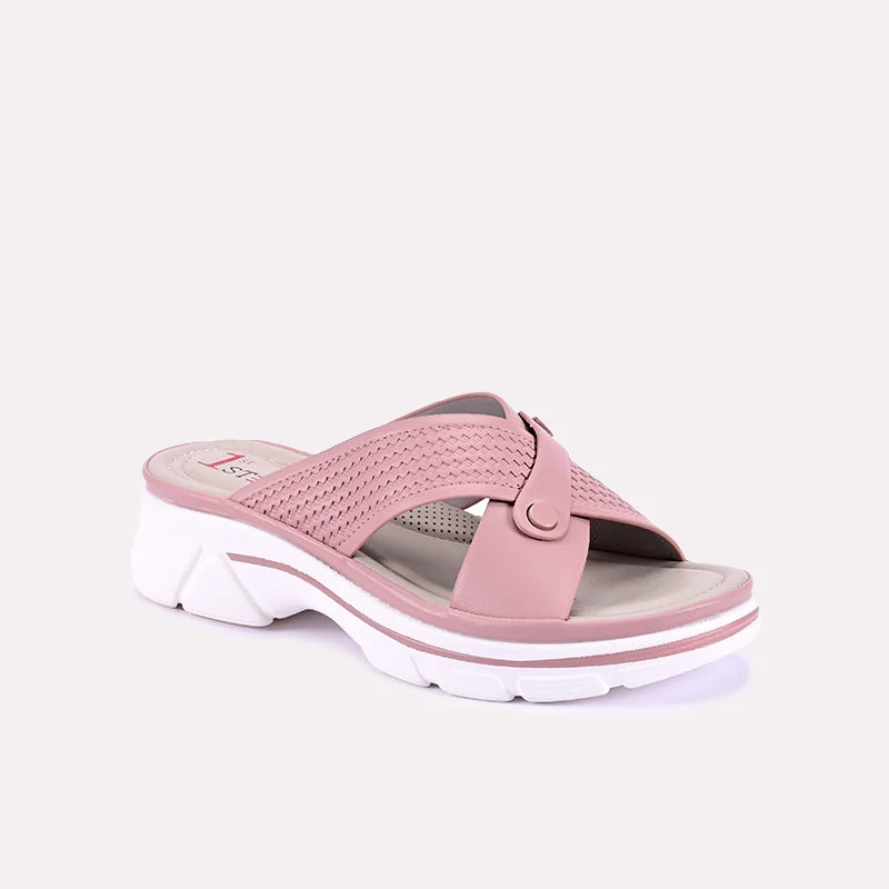 dahlia pink casual slippers