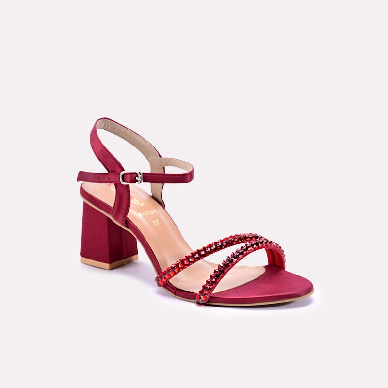 daphnia maroon bridal sandals