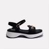 dawna black soft sandals for women