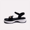 dawna black womens comfy sandals