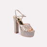 delilah gold high heel sandals