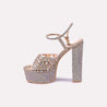 delilah gold high heel sandals for women