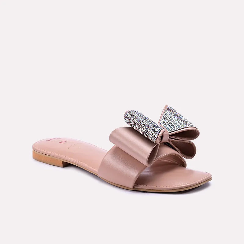 delilah peach fancy slippers