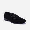 denzel black velvet formal shoes