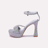 destiny silver high heel sandals for women