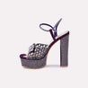 diana purple high heel sandals for women