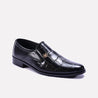 dicaprio black quilted formal shoes