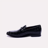 dominic black crocodile formal loafers for men