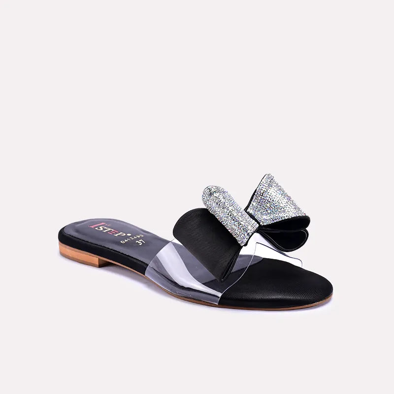 dream black fancy slippers