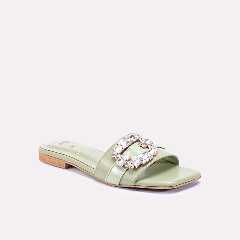 dunbridge light green fancy slippers