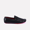 duncan men black textured penny loafers