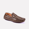 duncan brown textured penny loafers