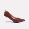 eastwick womens pointed heel brown court shoes