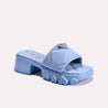 eden blue chunky slippers