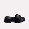 eleanor black women chunky slippers