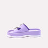 elena purple platform slides for women