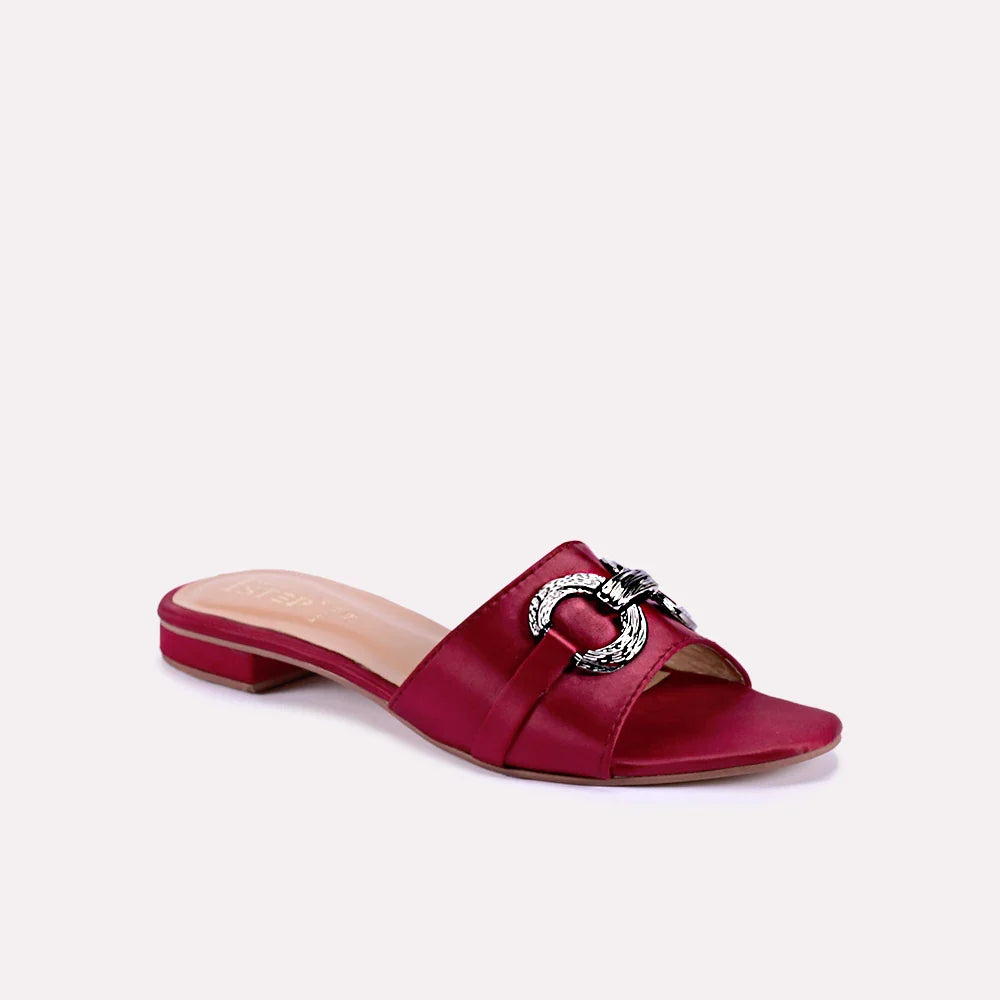 Elowen Maroon Casual Slippers