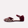 emilia maroon fancy pumps for women