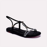 emmie black flat fancy sandals