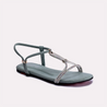 emmie light green flat fancy sandals