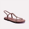 emmie peach flat fancy sandals