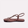 emmie peach flat sandals