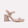 emmy women peach block heel sandals for women