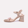 emmy peach block heel sandals for women