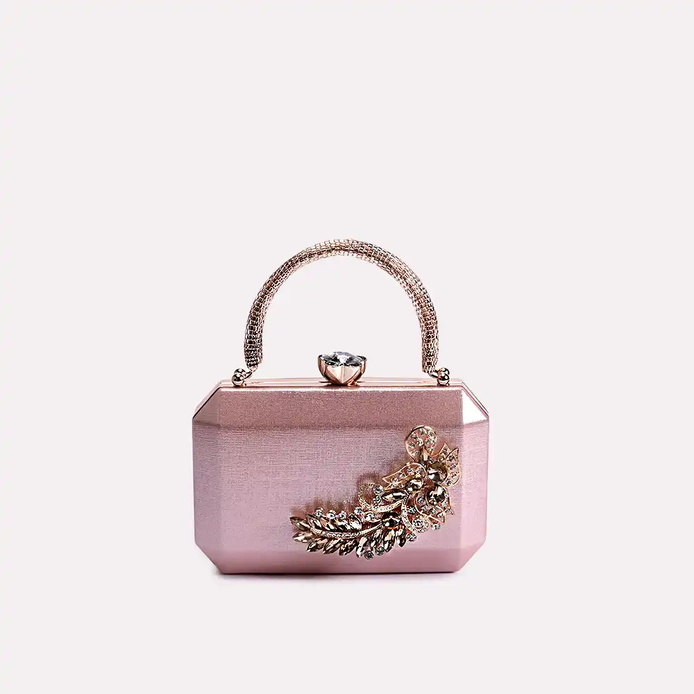 esme pink clutch front