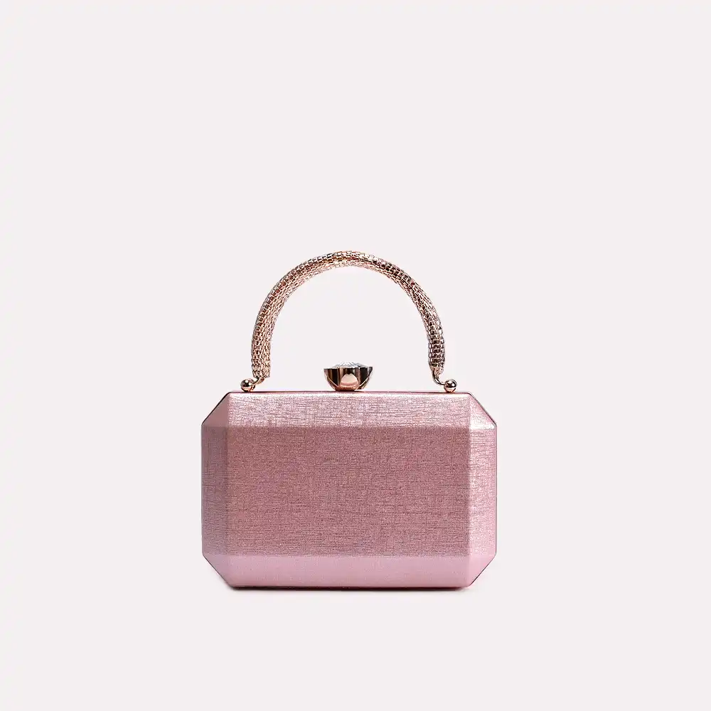 esme pink clutch back