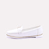 estelle white fancy loafer pumps for women