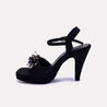 euphoria black bridal sandals  for womens