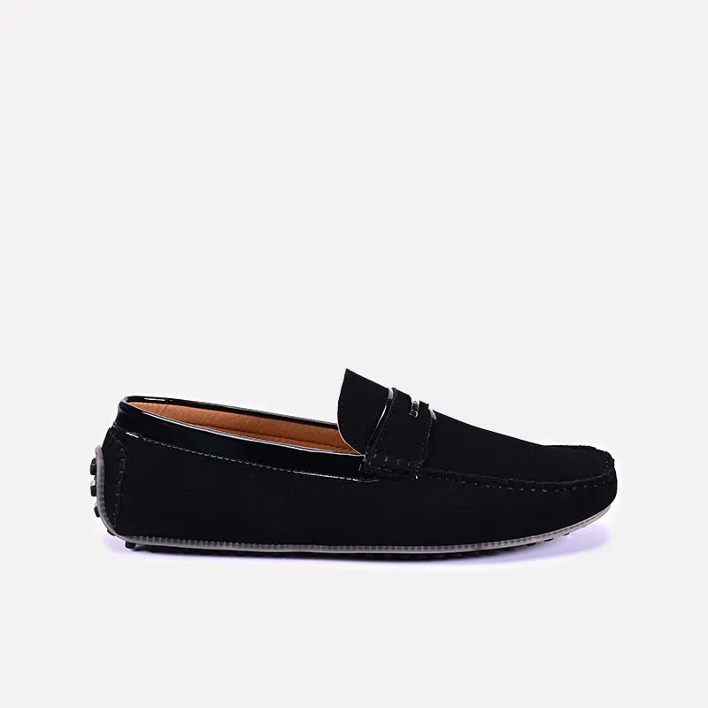 ferguson men black classic suede loafers