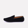 ferguson black classic suede loafers for men