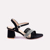 fina women black casual sandals